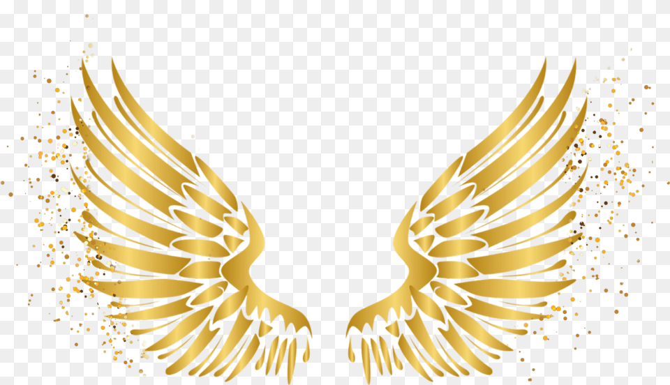 Angel Wings Gold Angel Wings, Emblem, Symbol, Logo Free Transparent Png