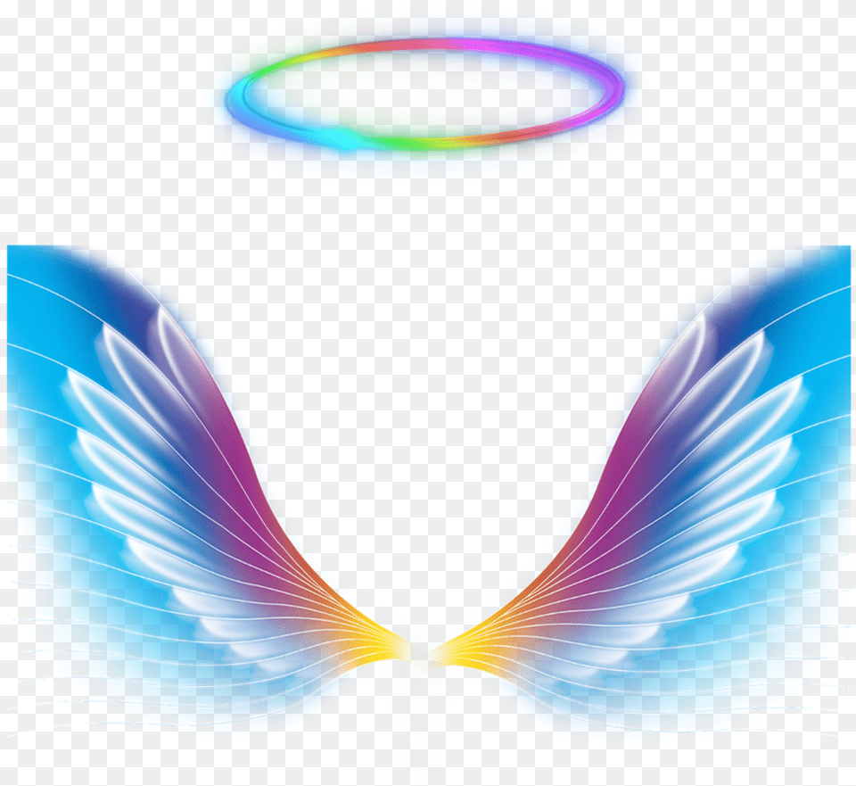 Angel Wings Halo Rainbow Colorful Galaxy Colorfulangel Alas De Colores, Pattern, Accessories, Art, Fractal Png