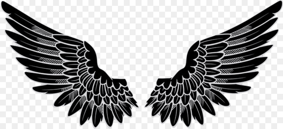 Angel Wings Logo, Emblem, Symbol, Animal, Bird Free Png