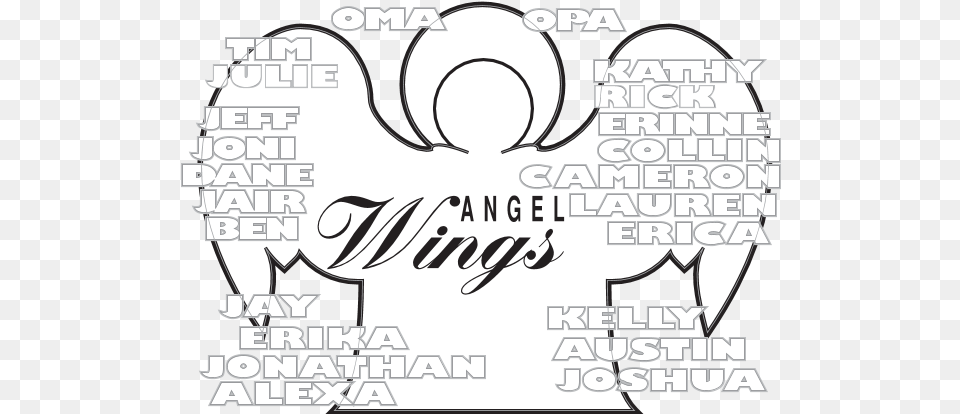 Angel Wings Names Logo Dot, Advertisement, Poster, Text Free Png Download