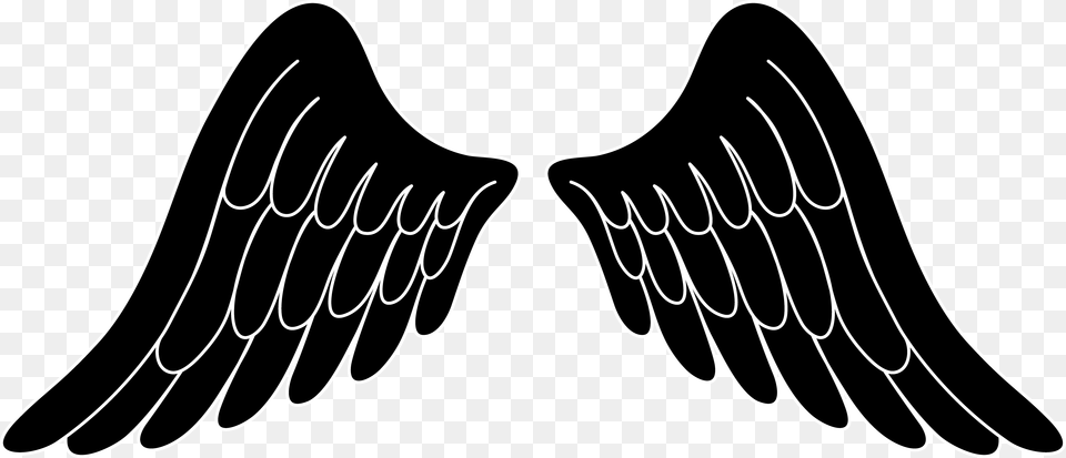 Angel Wings Silhouette Vector, Face, Head, Person, Mustache Png Image