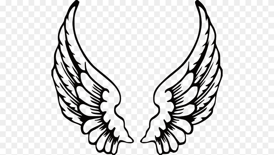 Angel Wings Svg, Stencil, Emblem, Symbol Free Png