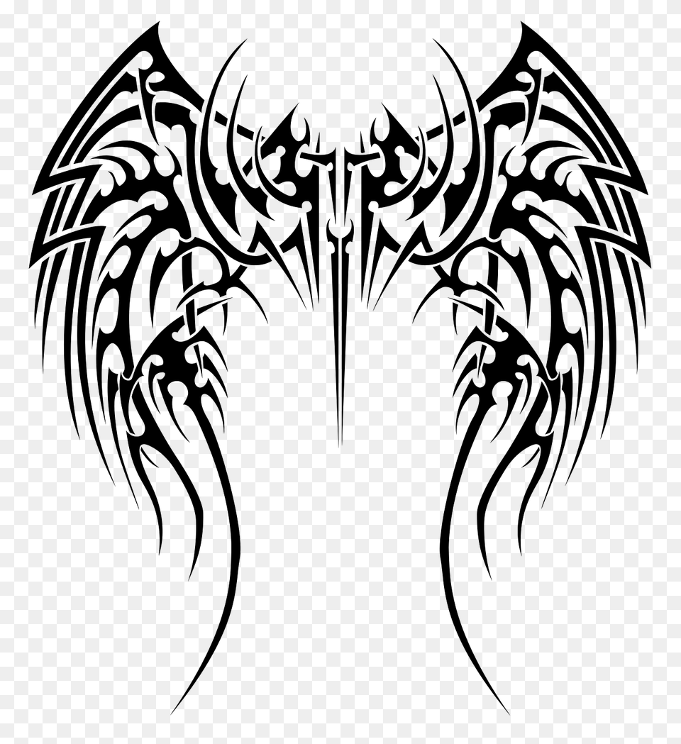 Angel Wings Tattoo, Symbol, Emblem, Animal, Fish Free Png