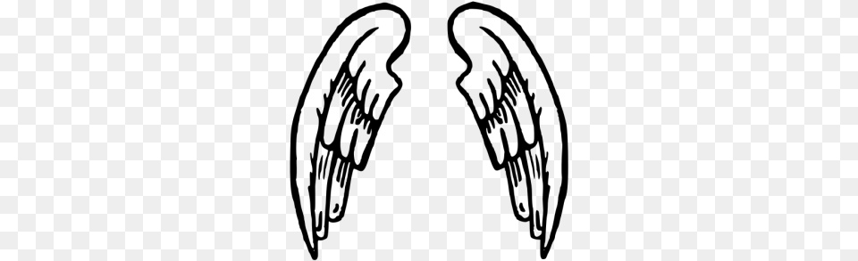 Angel Wings Tattoo Icons Angel Wings Cartoon, Gray Png