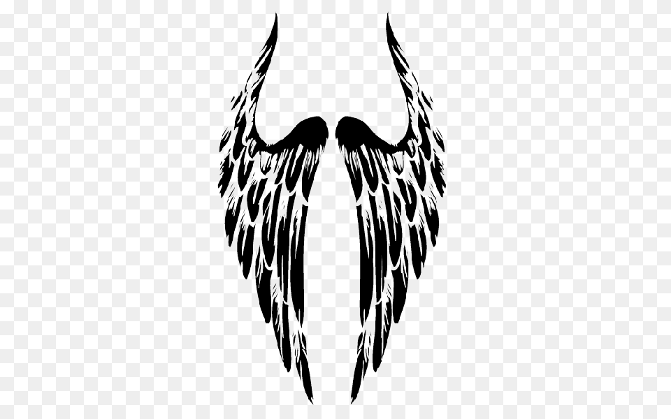 Angel Wings Tribal Hd, Stencil, Adult, Female, Person Free Png