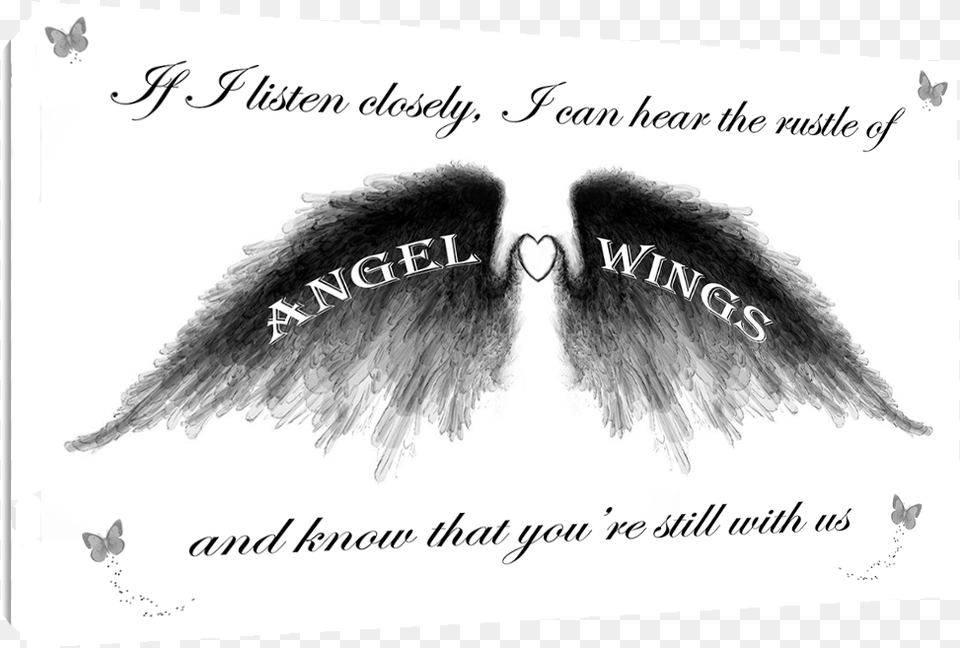 Angel Wings Wall Art Picture 39if I Listen Closely39 Sketch, Face, Head, Mustache, Person Png