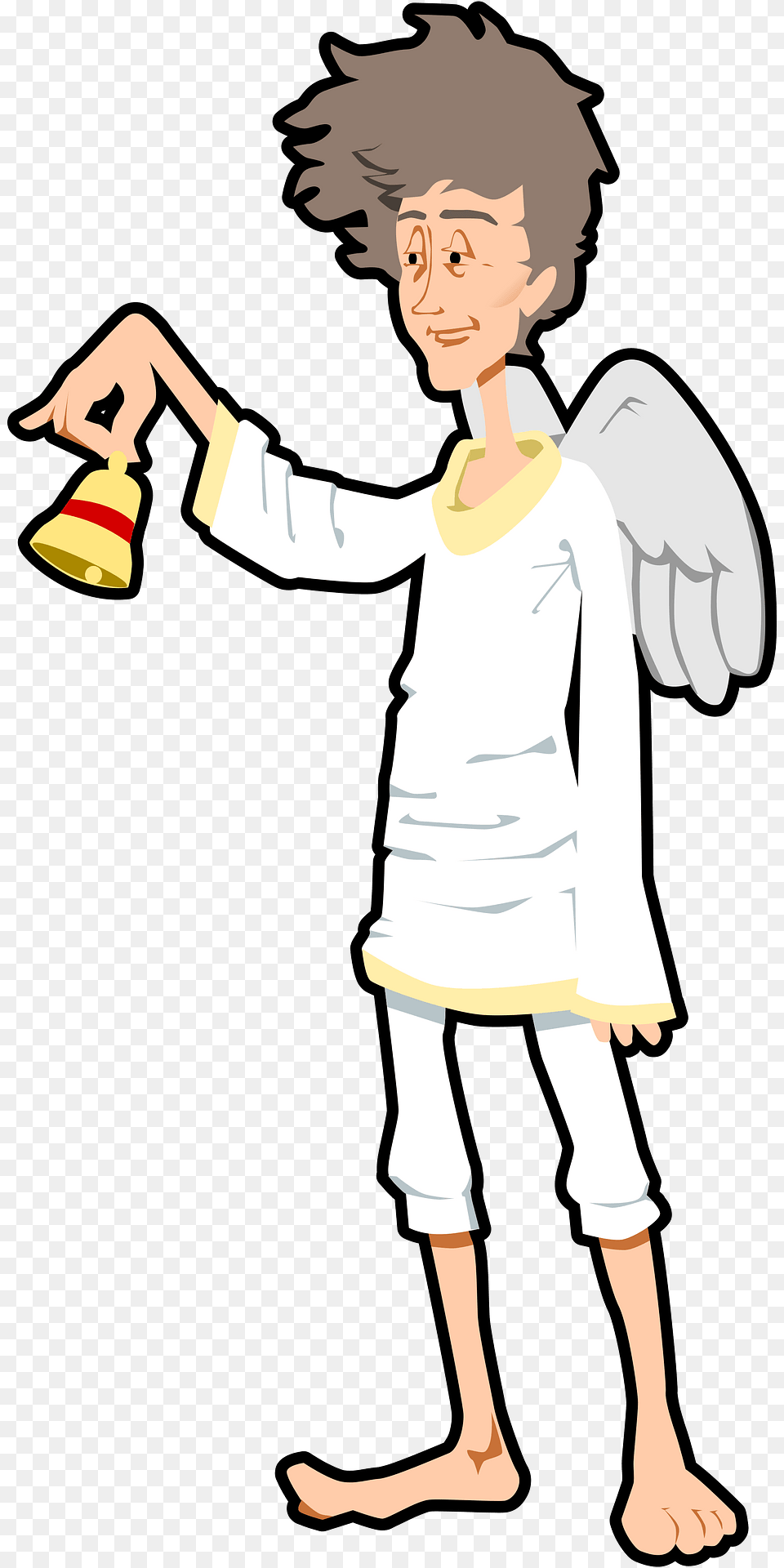 Angel With Bell Clipart, Baby, Person, Face, Head Free Png Download