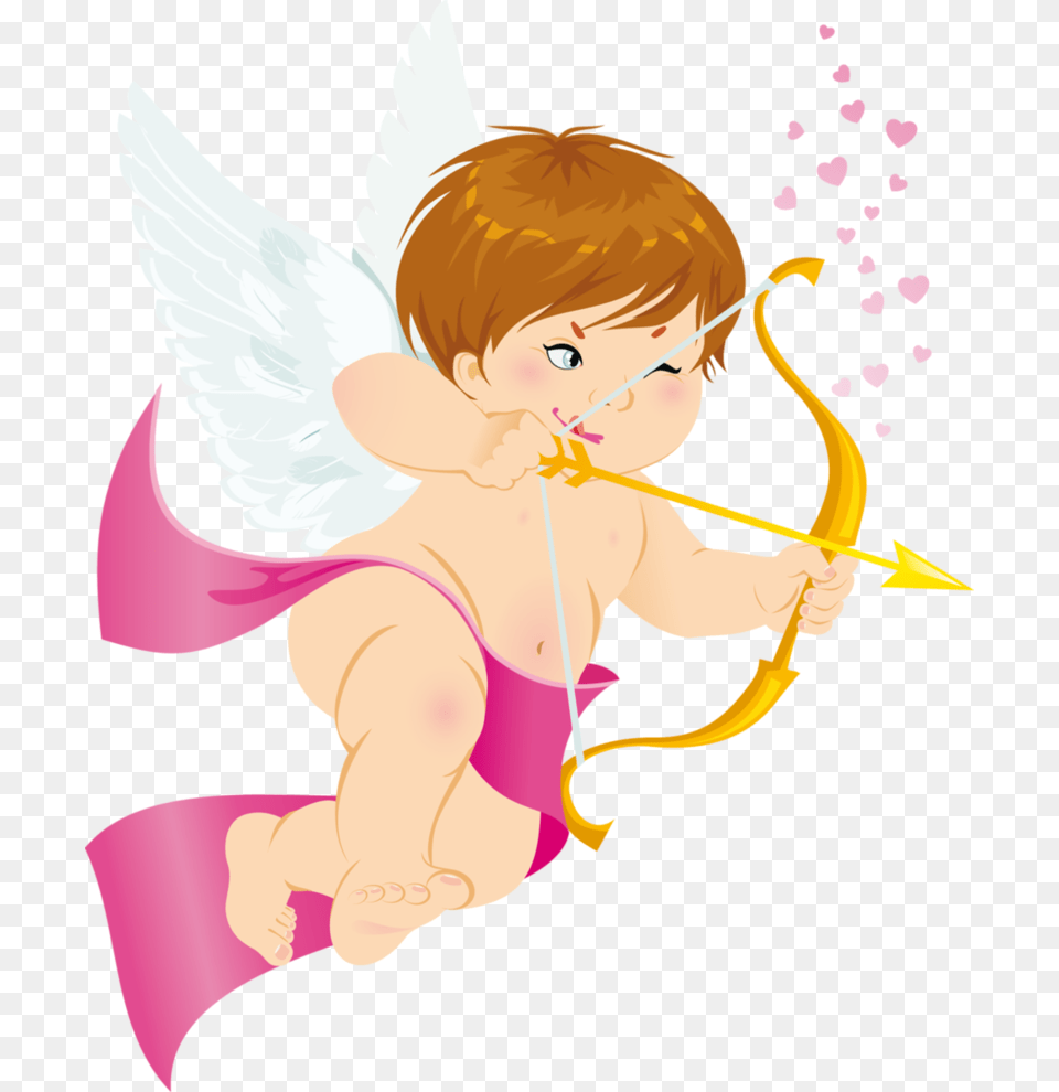 Angel With Bow Angel Vector Cupid, Baby, Person, Face Free Png