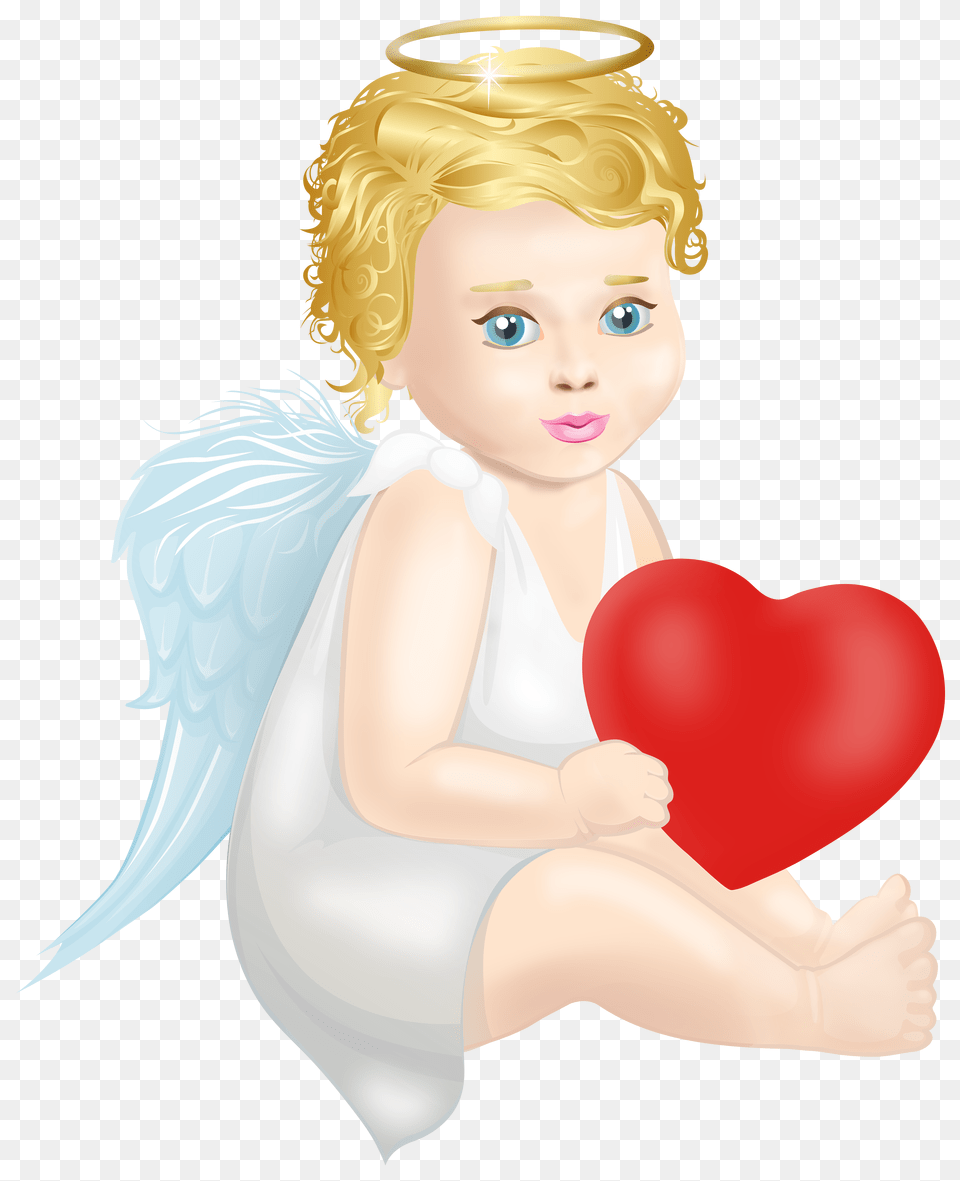 Angel With Heart Clip Png Image