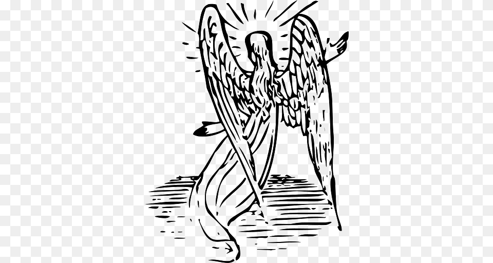 Angel With Large Wings In Heaven, Person Free Png