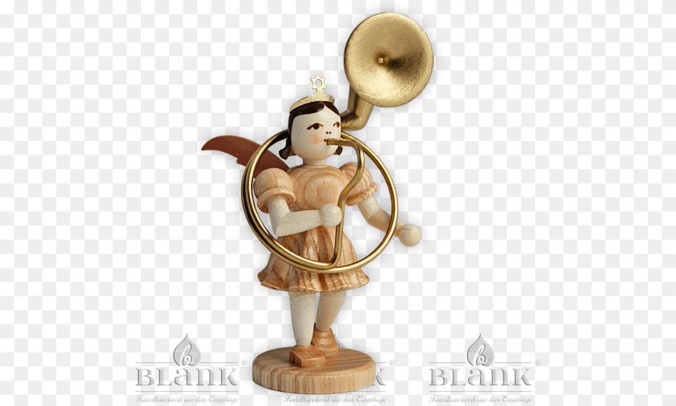 Angel With Short Pleated Skirt And Sousaphone Figurine, Baby, Person, Face, Head Png