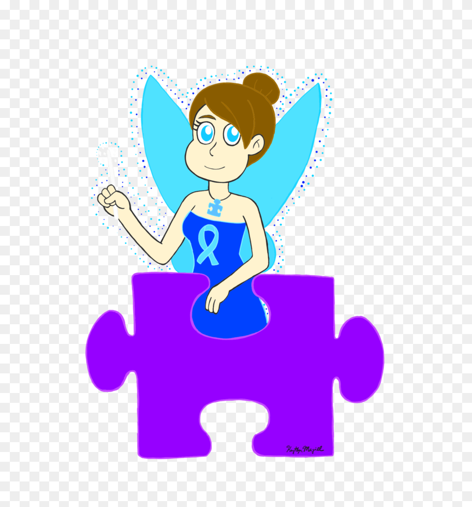 Angela The Autism Fairy With Autism Puzzle, Baby, Person, Face, Head Png Image