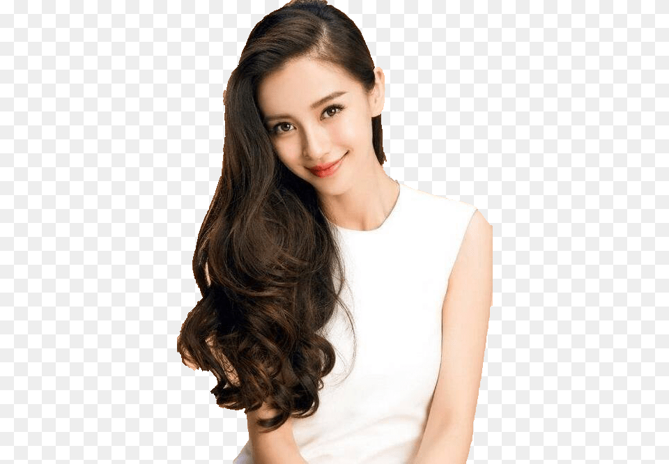 Angelababy Long Hair, Head, Face, Smile, Happy Png Image