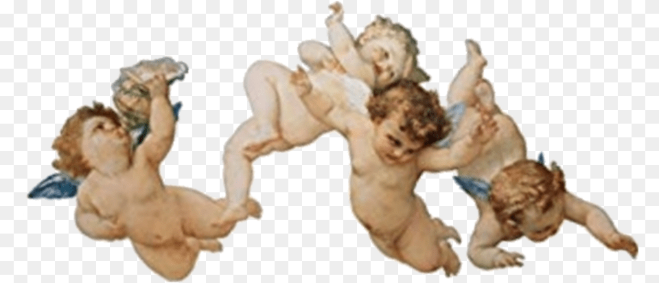 Angeles Angels Querubin Art Arte Painting Tumblr Flying Cherubs, Baby, Person, Animal, Canine Png