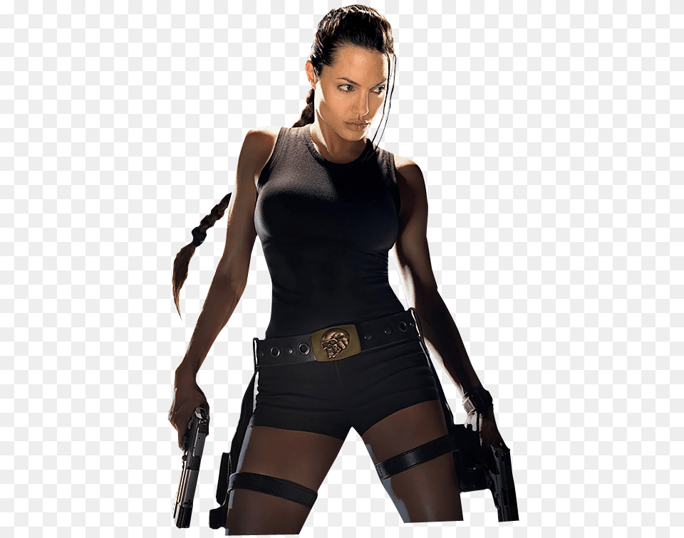 Angelina Jolie, Gun, Weapon, Handgun, Firearm Png Image