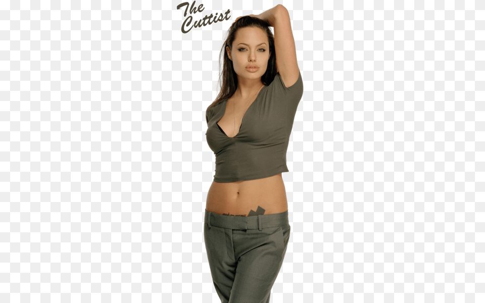 Angelina Jolie, Navel, Blouse, Clothing, Person Free Transparent Png