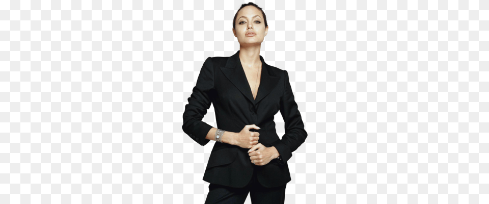 Angelina Jolie, Blazer, Clothing, Coat, Formal Wear Png