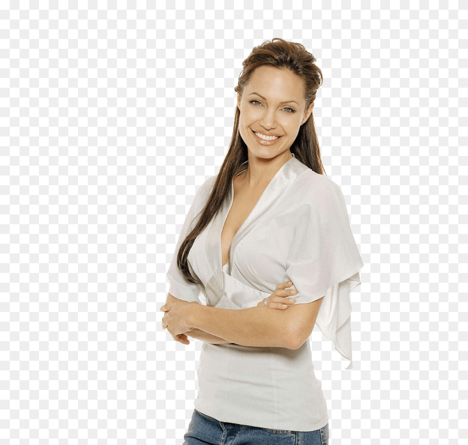 Angelina Jolie, Blouse, Clothing, Face, Smile Free Png