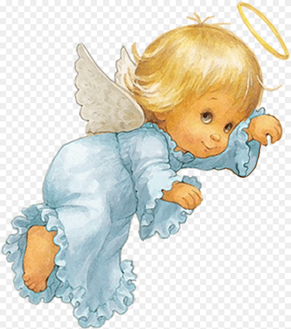 Angelitos Angel Bebe, Baby, Person, Face, Head Free Png Download