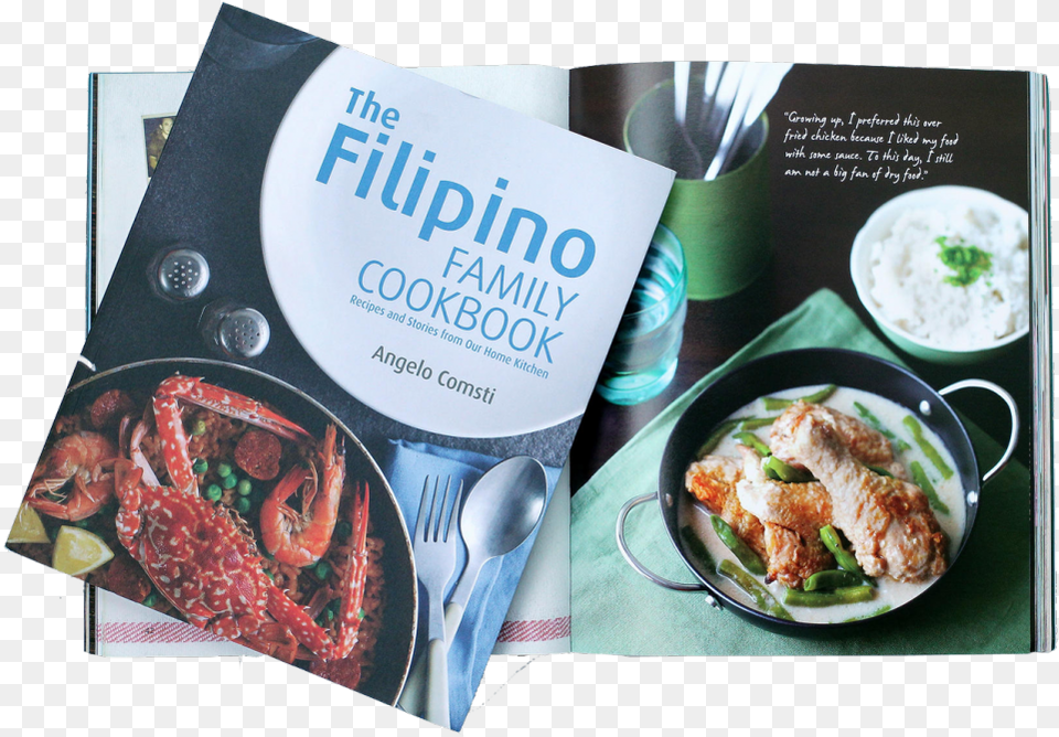 Angelo Comsti39s Filipino Recipe Collections Filipino Family Cookbook Recipes And Stories Fr, Advertisement, Food, Lunch, Meal Free Transparent Png