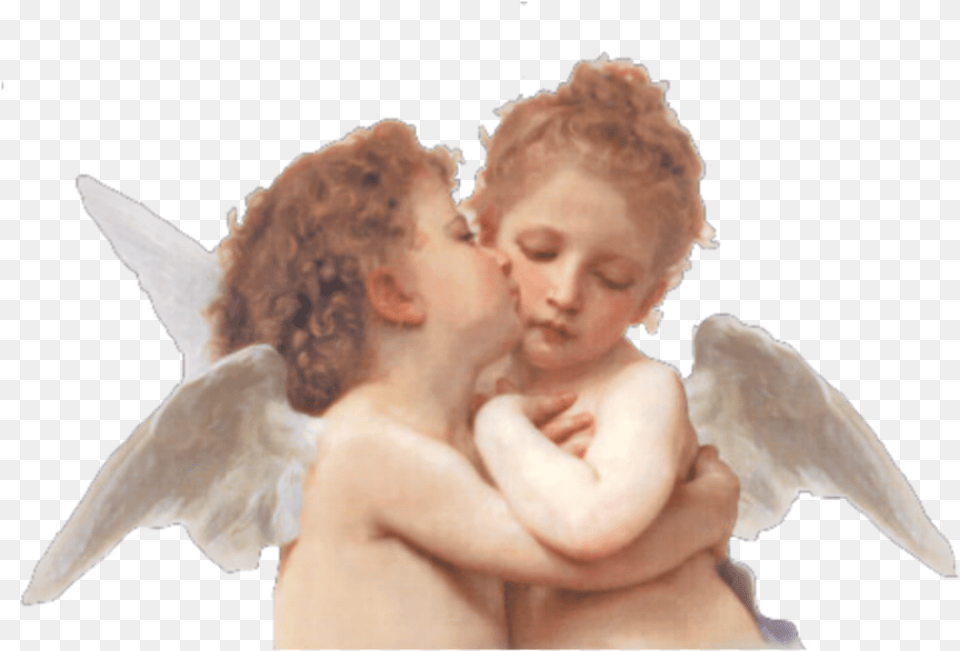 Angels Angeles Art Arte Painting Aesthetic Tumblr Angels Aesthetic, Angel, Baby, Person, Face Png Image