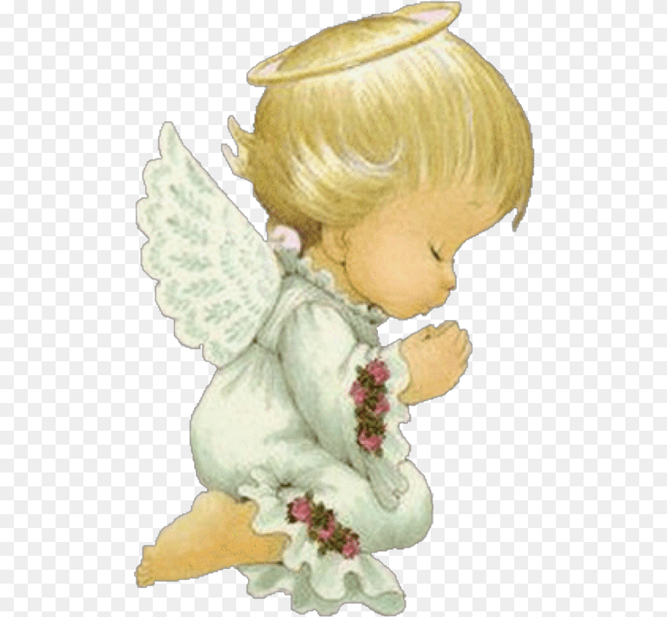 Angels Cherub Wings Vintage Tumblraesthetic Praying Baby Angel, Child, Female, Girl, Person Free Png Download