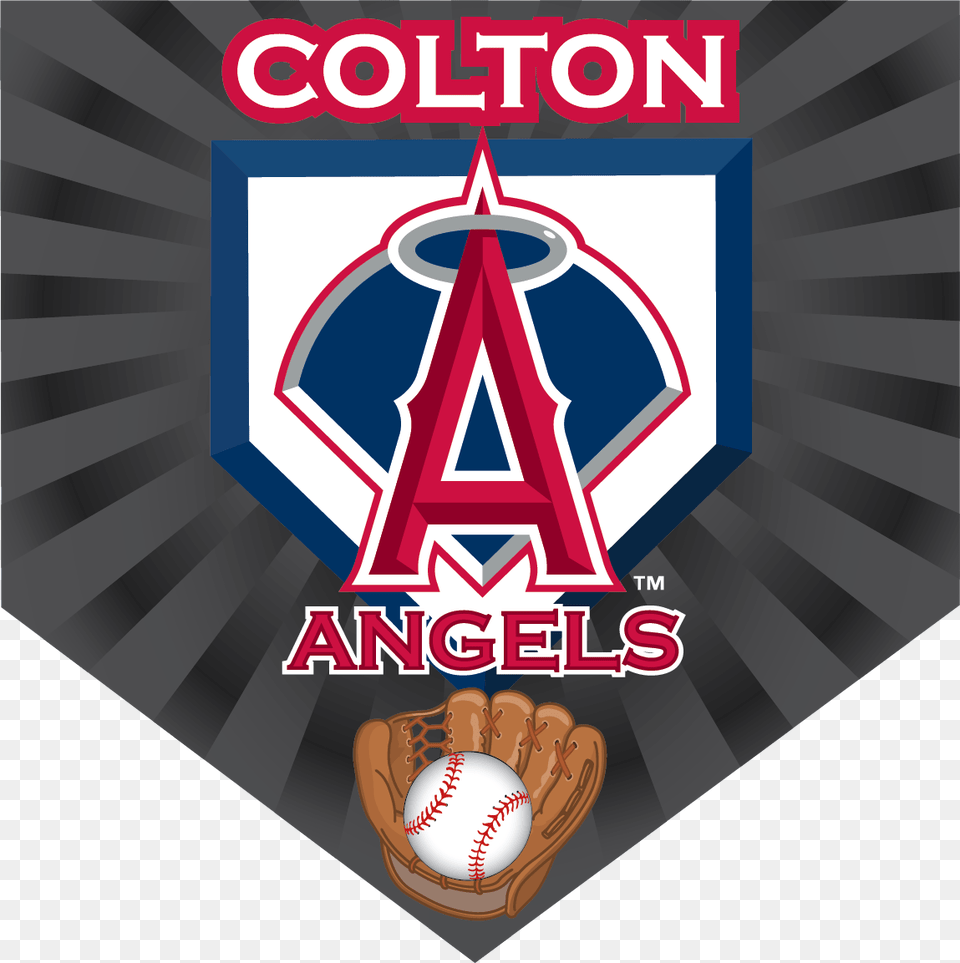 Angels Home Plate Individual Team Pennant Los Angeles Angels Logo, Advertisement, Poster, Person, People Free Png Download