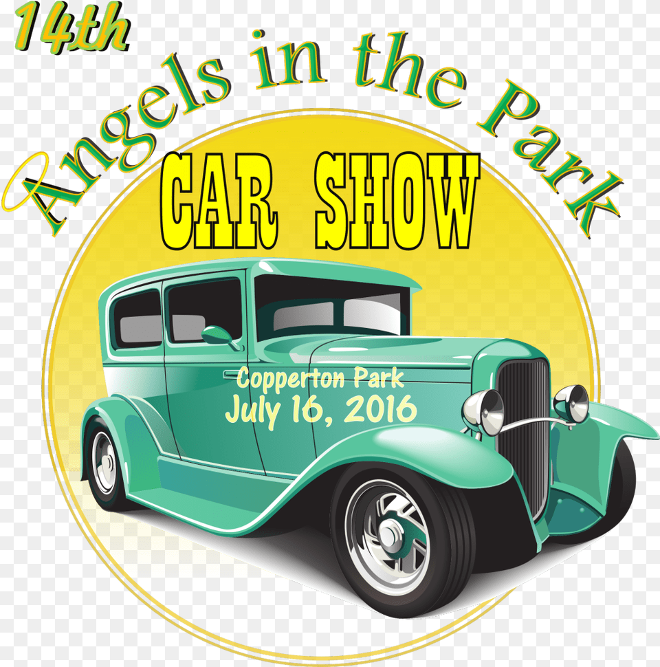 Angels In The Park Logo Vintage Car, Advertisement, Poster, Transportation, Vehicle Free Transparent Png