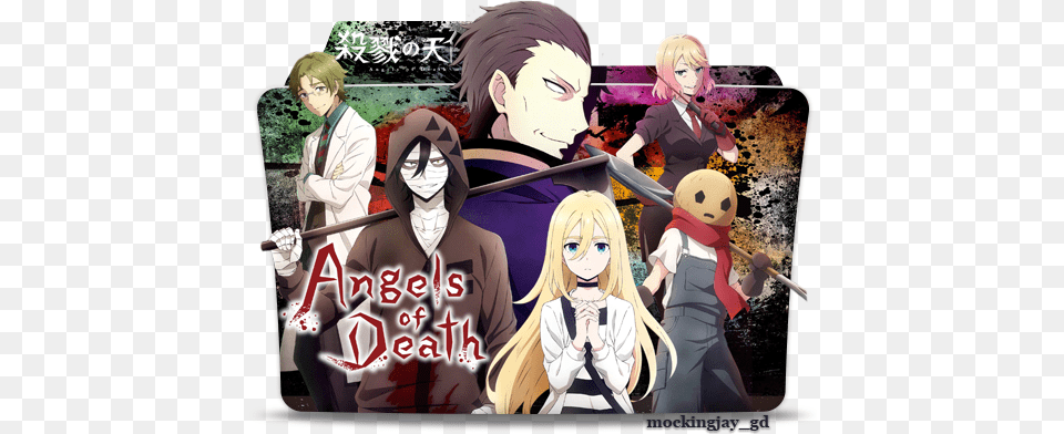 Angels Of Death Folder Icon Satsuriku No Tenshi Anime Poster, Adult, Publication, Person, Woman Free Png