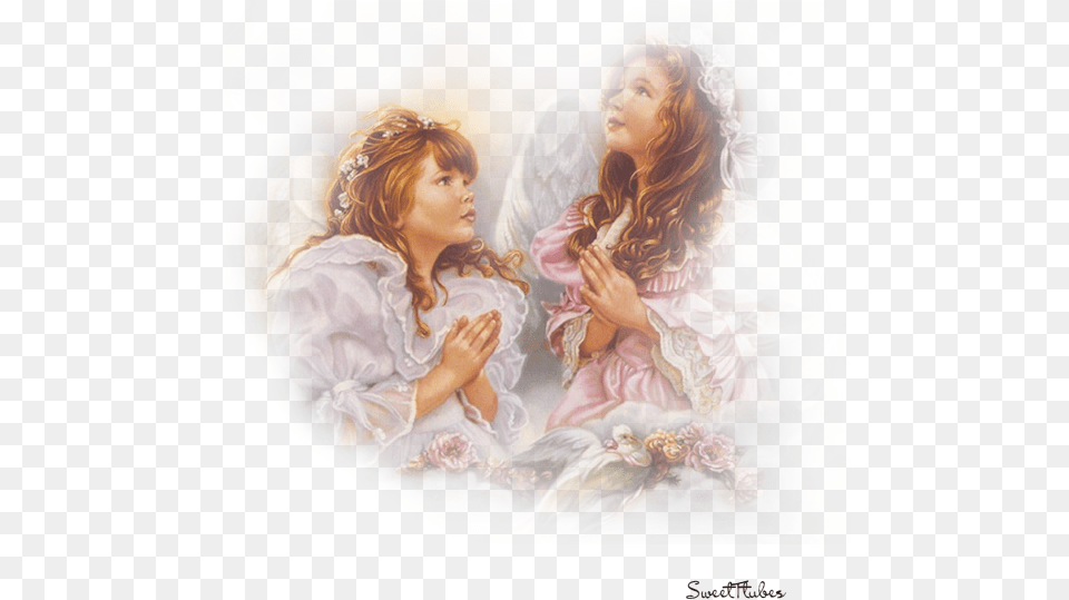 Angels Praying Sweetttubes Angel Praying, Art, Painting, Adult, Wedding Free Png