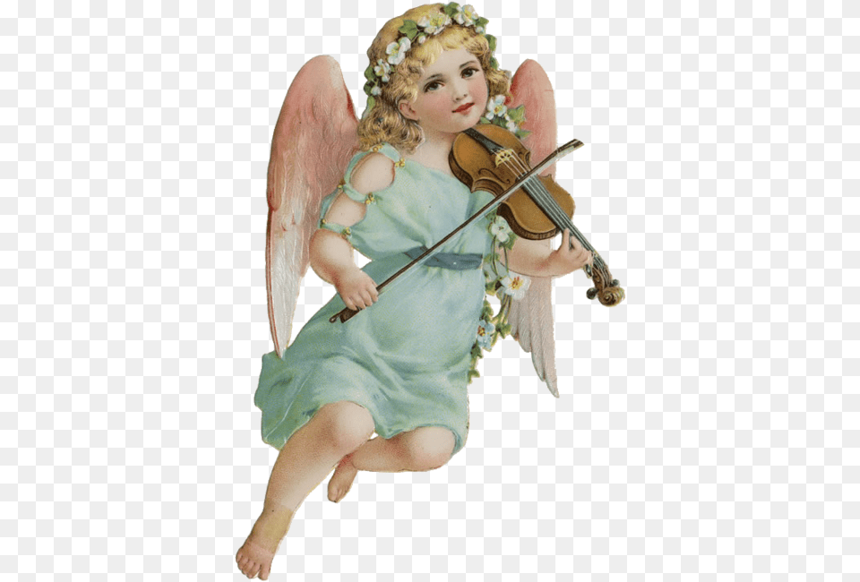 Angels Transparant Angel With Violin, Baby, Person, Musical Instrument Png