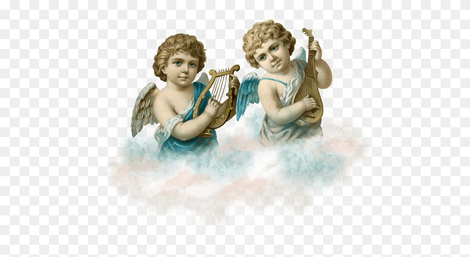Angels With Musical Instruments, Angel, Boy, Child, Person Free Transparent Png