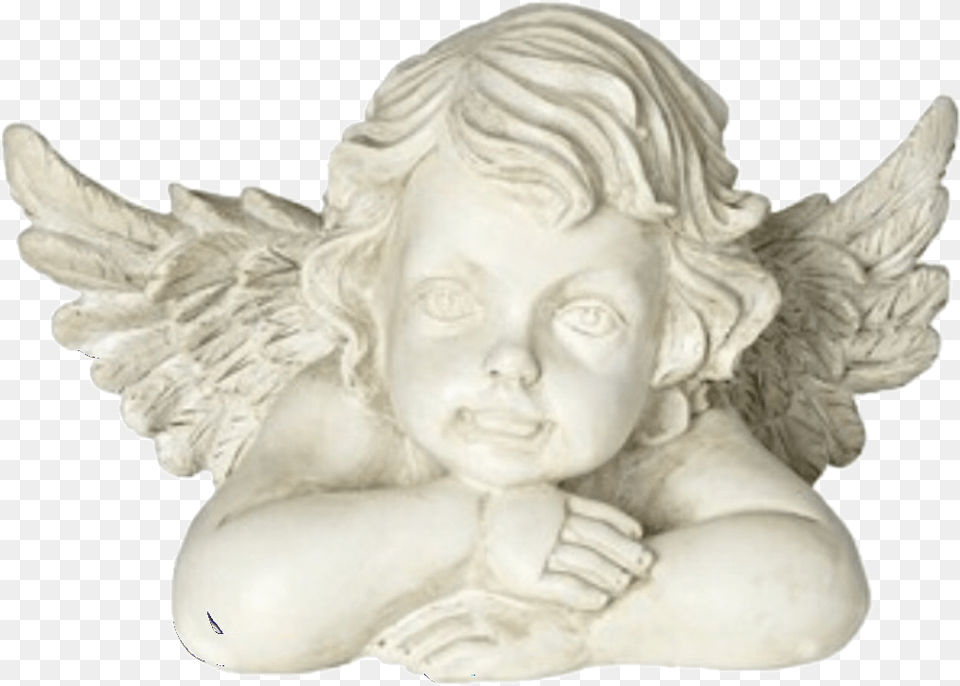 Angelstatue Angel Angelaesthetic Aesthetic Statue Statue Aesthetic Transparent, Baby, Person, Face, Head Free Png Download