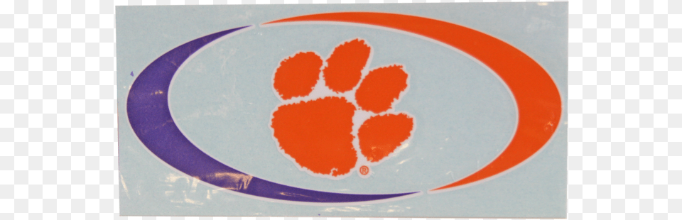 Angelus Pacific Oval Swish With Paw Lazer Cut Decal Clemson Tiger Paw, Plate Free Transparent Png