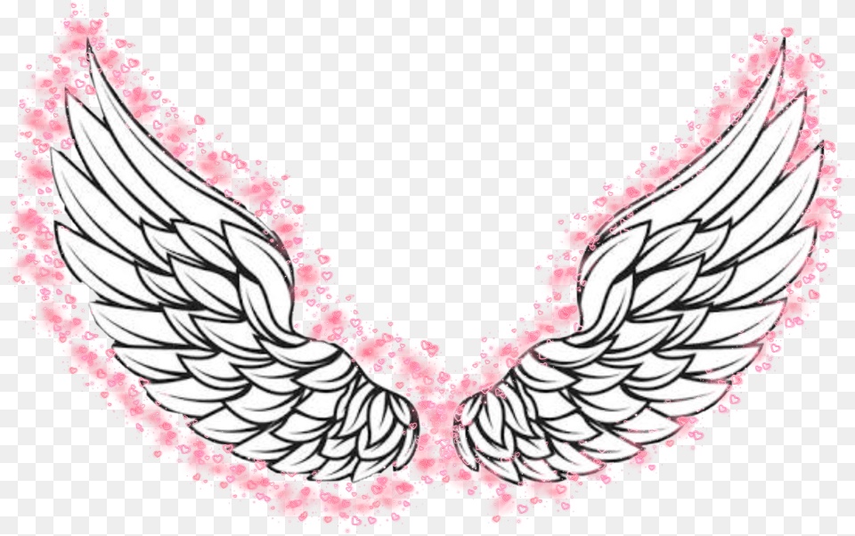 Angelwings Angel Pink Pinkwings Love Heaven Halo Stars, Plant, Accessories, Jewelry, Necklace Png
