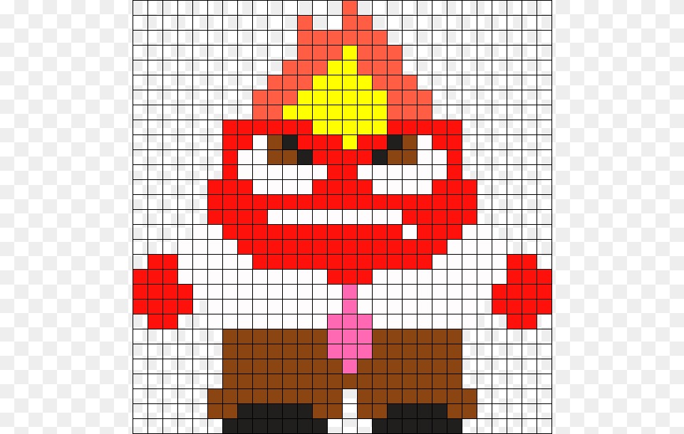 Anger From Inside Out Perler Bead Pattern Bead Sprite Pyssla Di Inside Out Rabbia, Dynamite, Weapon Png