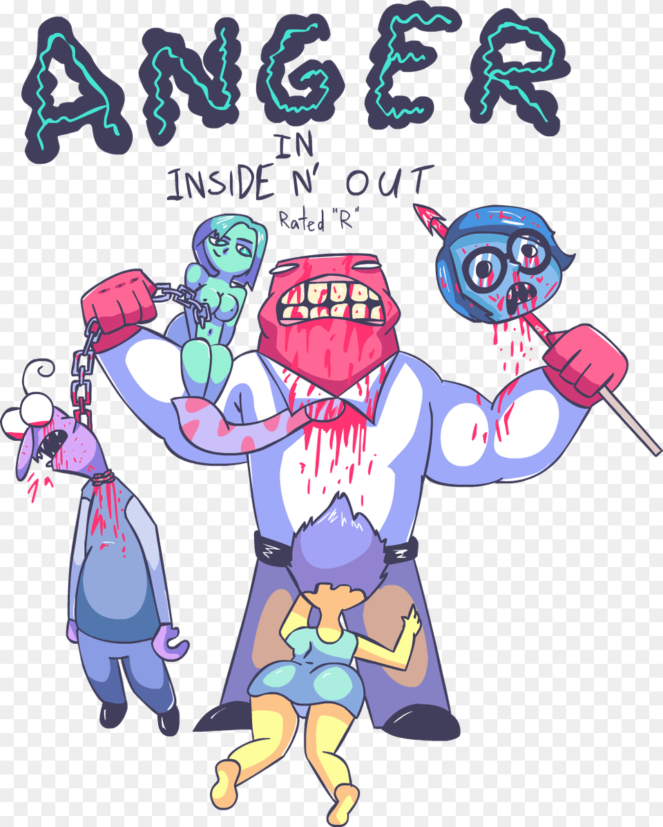 Anger In Inside N Cartoon, Book, Comics, Publication, Baby Free Png Download