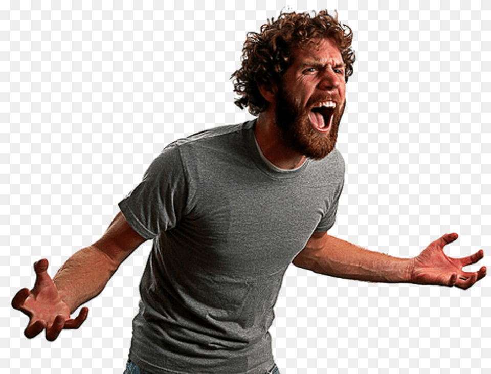 Anger Management Screaming Cain And Abel Jealousy Screaming Man, Adult, Shouting, Person, Male Free Png Download