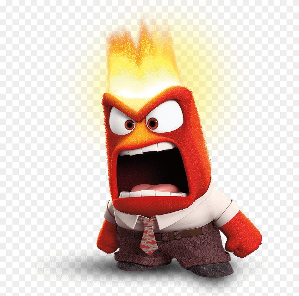 Anger Yelling Inside Out Anger Emotion, Toy, Plush, Cartoon Free Png