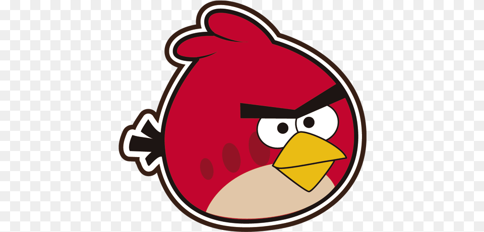 Angery Birds Transparent B W Simple Angry Birda Red, Bag, Food, Meal Free Png Download