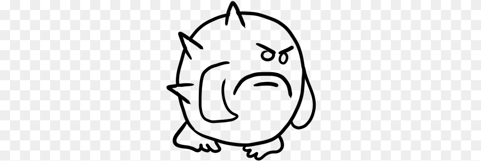 Angery Bob Bw, Gray Png Image