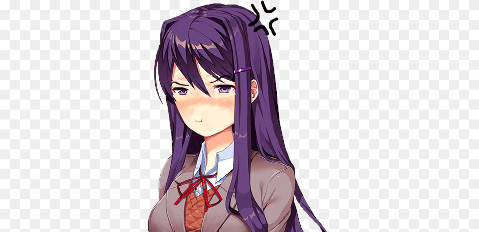 Angery Yuri With Transparent Background Doki Doki Yuri Death, Book, Comics, Publication, Adult Free Png