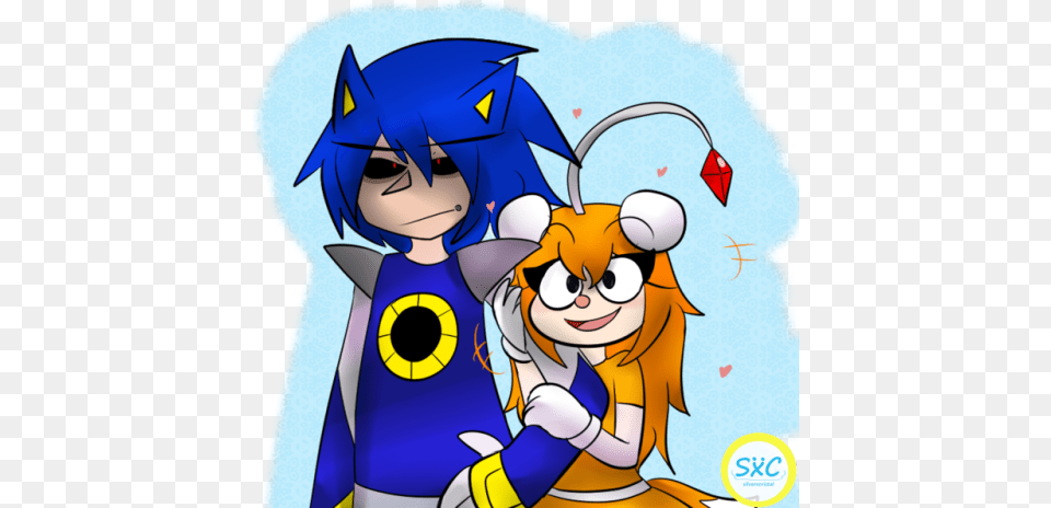 Angerydepressed Boy And His Tiny Optimistic Girlfriend Human Metal Sonic, People, Person, Book, Comics Free Png