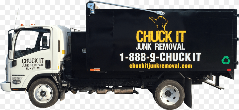 Angie S List Award Chuck It Junk Removal Dumpster Rental Commercial Vehicle, Transportation, Truck, Advertisement, Machine Free Png