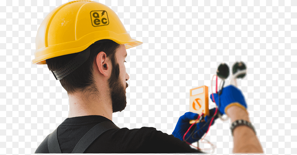 Angiel Electrical Construction Corporation Dallas Texas Hard Hat Electrical, Clothing, Hardhat, Helmet, Person Free Png Download