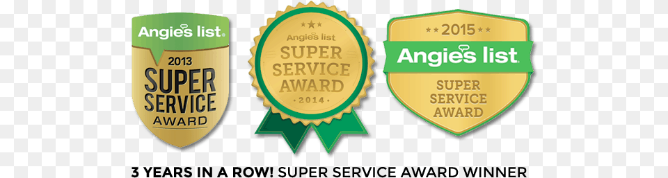 Angies List Super Service Award Label, Badge, Logo, Symbol, Gold Png