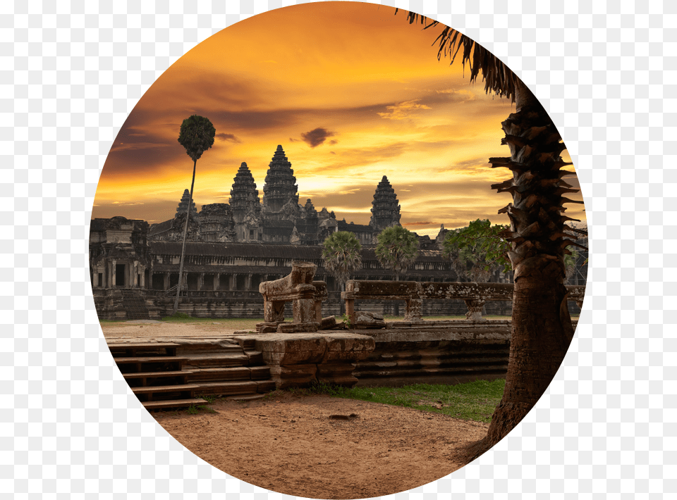 Angkor Wat Sunset Di Angkor Wat, Architecture, Building, Angkor Wat, Landmark Png Image