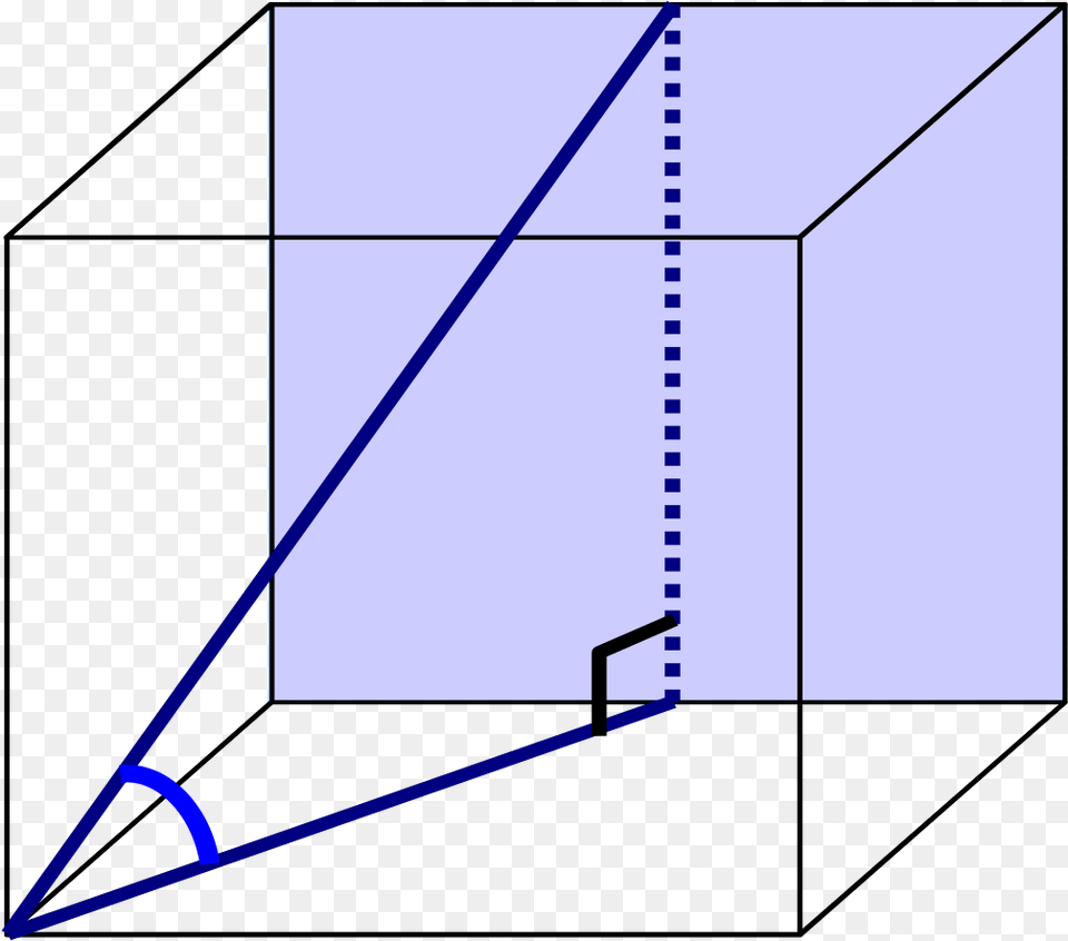 Angle Between The Diagonal Base Base Diagonal, Triangle Free Png Download