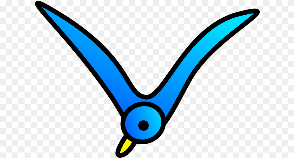 Angleareawing Easy Cartoon Bird Flying, Blade, Dagger, Knife, Weapon Png Image