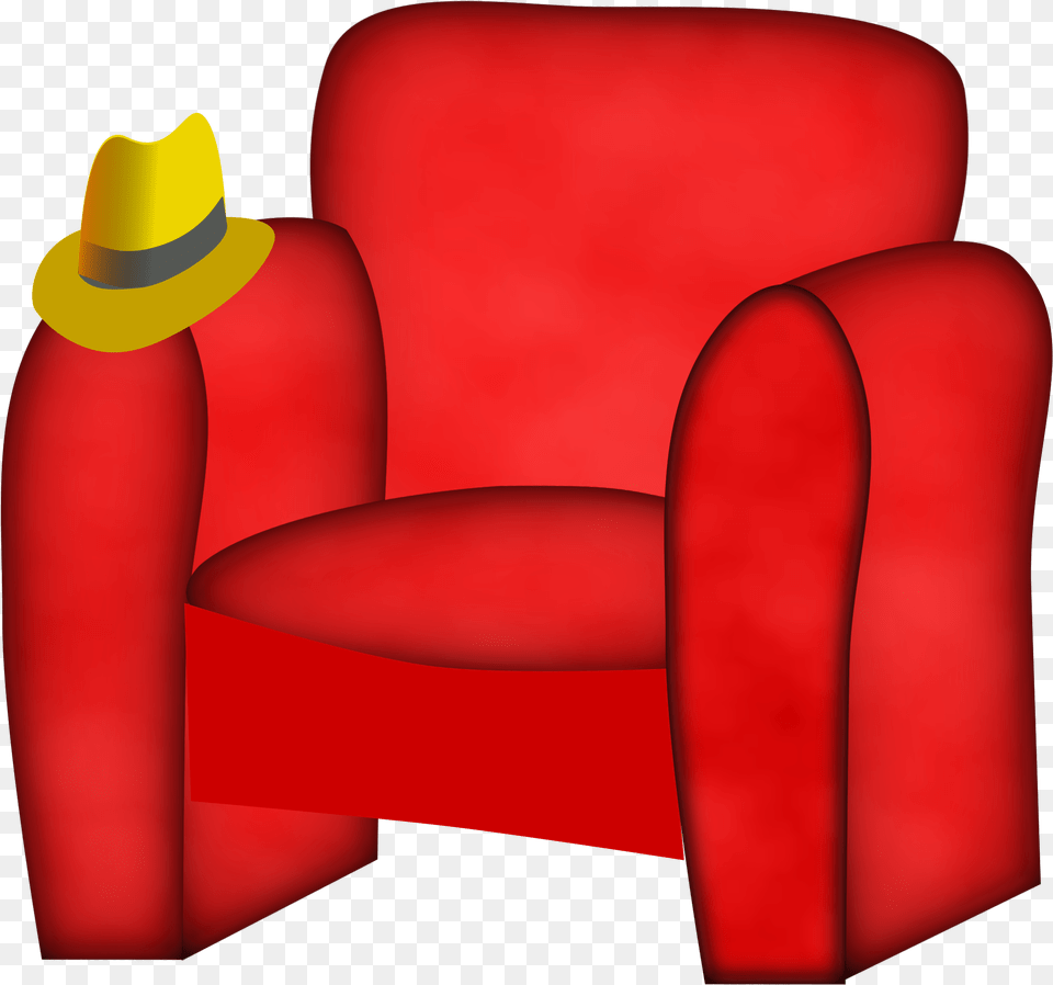 Anglecomfortcouch Hat On The Chair, Furniture, Armchair Free Png